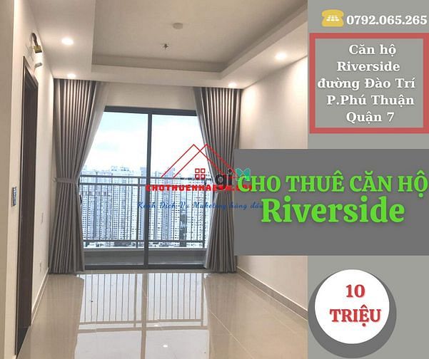 Hình ảnh Cho Thuê Căn Hộ Riverside 67m2, 2PN, có ban công đường Đào Trí, Quận 7