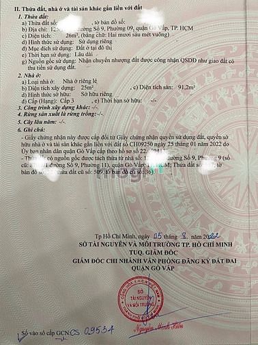 Hình ảnh Bán nhà hẻm đường số 9, phường 9, Gò Vấp