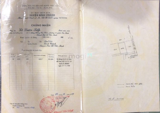 Hình ảnh Bán đất có nhà Địa chỉ: A8/4D ấp 1, xã Tân Kiên Bình Chánh