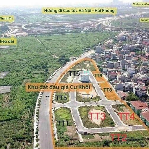 Hình ảnh Bán đất đấu giá Cự Khối, TT8 2 mặt đường trước sau giá 108tr/m