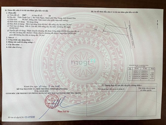 Hình ảnh Bán đất xuân lạc, vĩnh ngọc đường ô tô 89m2, giá 1,45 tỷ