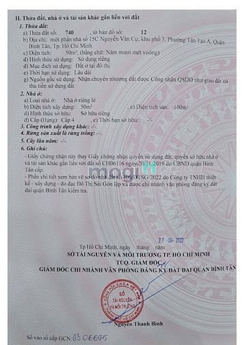 Hình ảnh Bán đất Bình Tân, hẻm xe hơi, DT 5x10m, Chỉ 3tỷ3