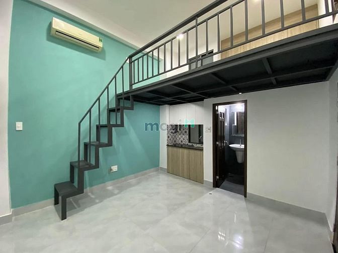 Hình ảnh phòng trọ sinh viên có gác , kệ bếp , máy lạnh