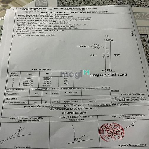 Hình ảnh Bán Đất Huyện Tân Châu , Tây Ninh