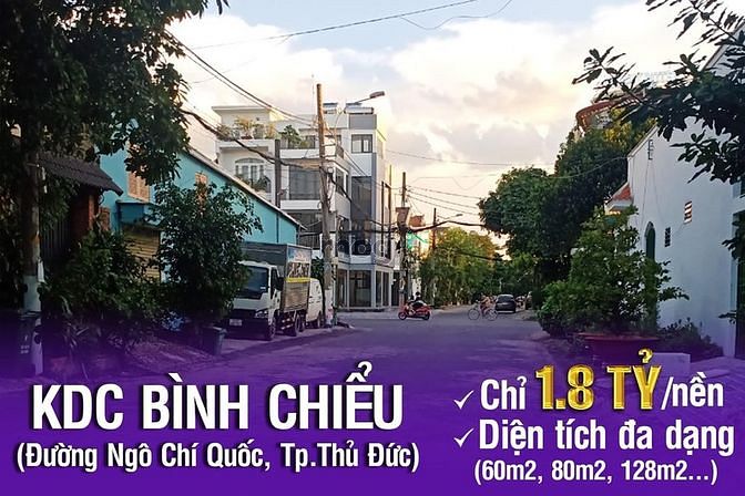 Hình ảnh Đất đẹp giá rẻ mặt tiền đường Ngô Chí Quốc, Thủ Đức. Dt 60m2.