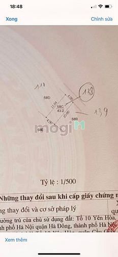 Hình ảnh Bán đất Mỗ Lao cực hiếm,43,2 m2 mặt tiền 4m,ngõ thông ra hồ Việt Kiều