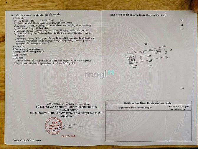 Hình ảnh - Bán lô đất Minh Thạnh-Dầu Tiếng-Bình Dương-DT3̉69m2-Giá1ty1