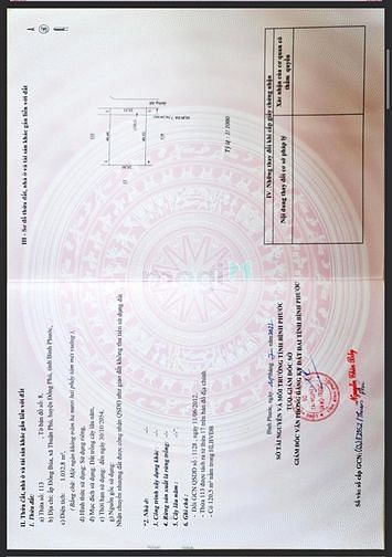 Hình ảnh 280tr, Mặt tiền DT758 TP Đồng Xoài
