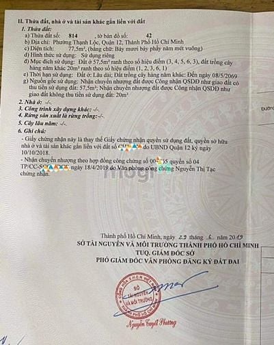 Hình ảnh Bán Đất đường Hà Huy Giáp Quận 12, khu dân cư An Lộc giá rẻ