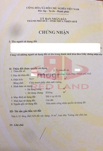 Hình ảnh Bán đất Nguyễn Lộ Trạch P.Xuân Phú - ĐƯỜNG 7m DT 91m2, Gía Mb6623 phiên bản mới nhất