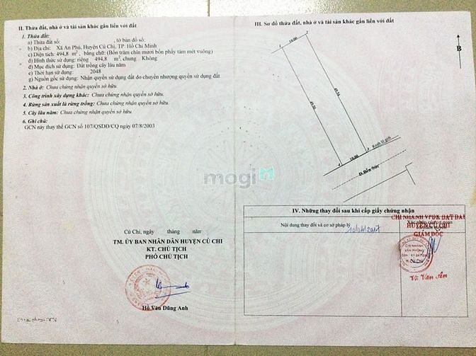 Hình ảnh Bán đất đường bến súc - 495m2 - 10x50 - 120m2 thổ cư - xã an phú - củ