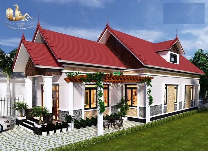 Hình ảnh Thiết kế - Thi công nhà cấp 4 mái thái