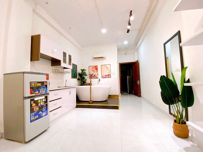 Hình ảnh CH Studio 35m2 FullNT Bồn Tắm Tiên Cực Chill Cửa Sổ To Thoáng