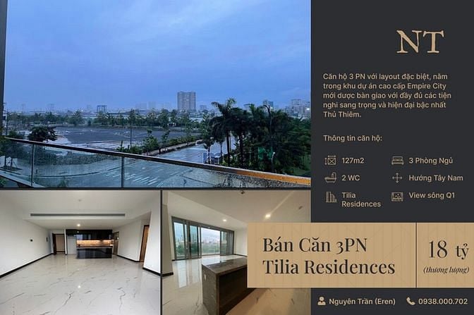Hình ảnh Bán Tilia 3PN Empire City Giá tốt