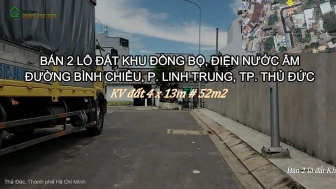 Hình ảnh Thủ Đức, Đất Khu đồng bộ Điện nước âm, Bình Chiểu, KV 4x13m Chỉ 3.3 tỷ