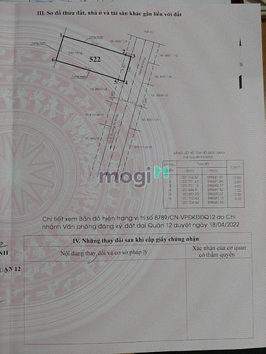 Hình ảnh Bán đất hẻm 256 (hẻm số cũ 358) đường Dương Thị Mười, P. Tân Thới Hiệp