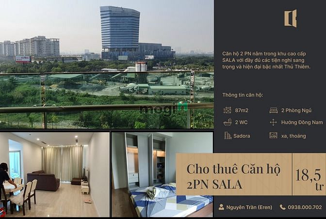 Hình ảnh Cho Thuê 2PN SALA giá tốt 18tr