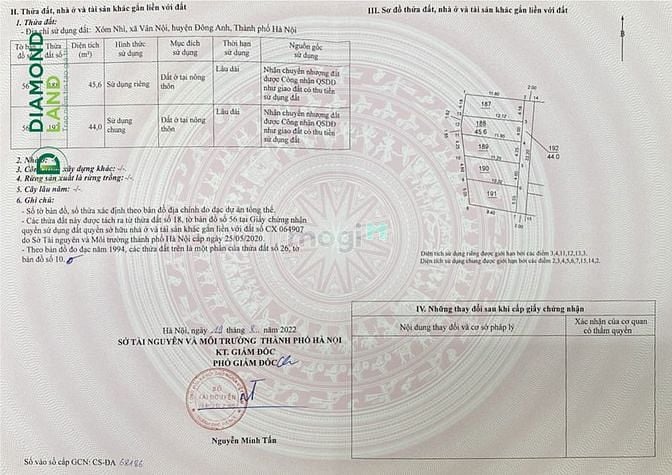 Hình ảnh hơn 1 tỷ có ngay 1 trong 3 lô đất vàng thôn nhì, vân trì, đông anh.
