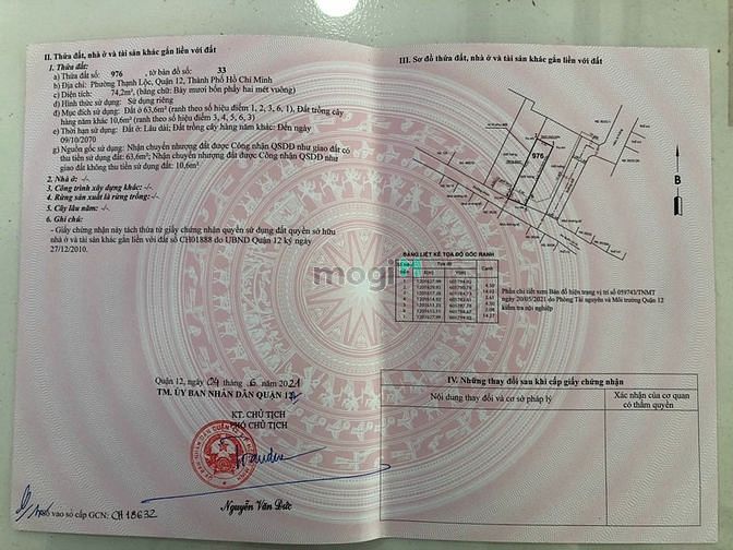 Hình ảnh Đất shr 4.5×17m hxh tl 16 Q12. Ngã Tư Ga