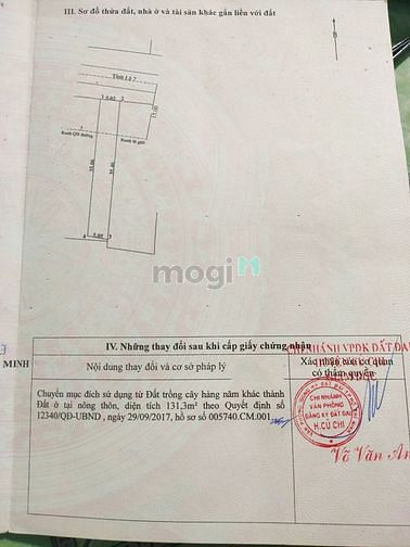 Hình ảnh Bán đất đường tỉnh lộ 7 - 177m2 - 5x35 - 131m2 thổ cư - xã thái mỹ -