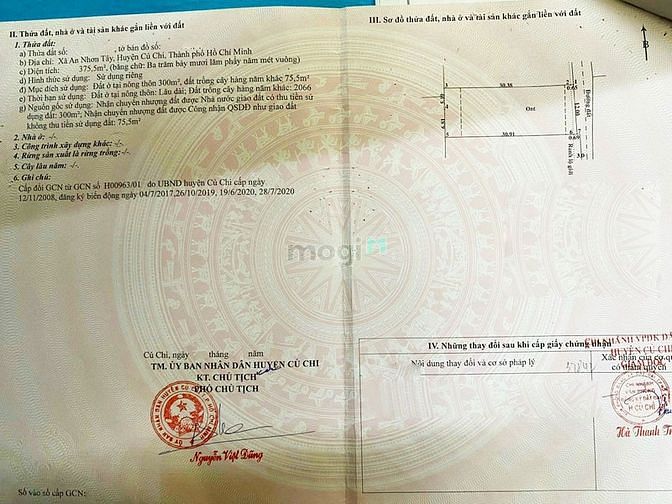 Hình ảnh Bán đất 1 xẹc đường 755 - xã An Nhơn Tây - Củ Chi