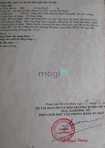 Hình ảnh Đất thổ cư ngay trung tâm Củ Chi xã Tân An Hội