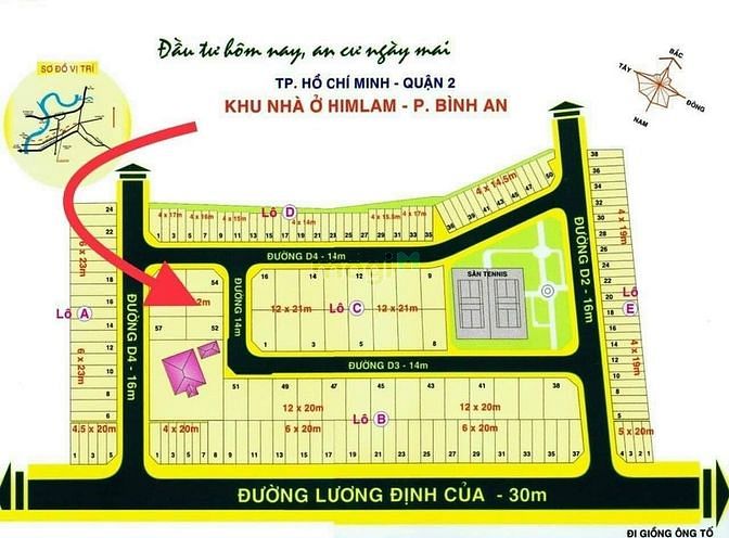 Hình ảnh Đất Biệt Thự KDC HimLam Lương Định Của, P. An Khánh 12x18m giá 50 tỷ