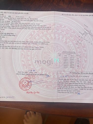 Hình ảnh Bán đất Nguyễn Văn Cự Binh Tân 60;150m2 giá 3.2 tỷ đường 8m sô hồng