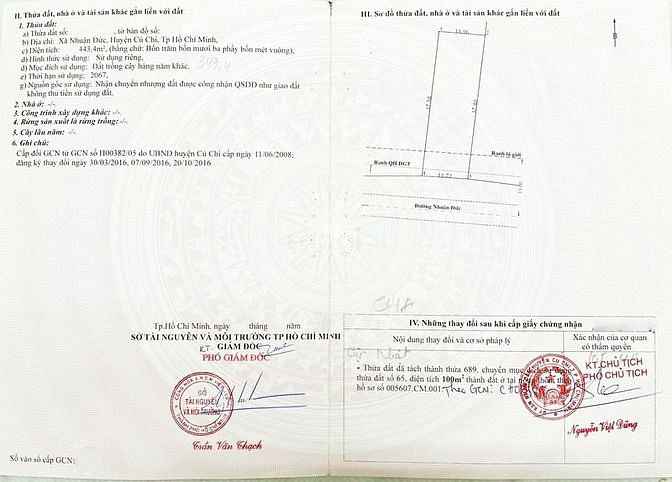 Hình ảnh Đất mặt tiền đường Nhuận Đức - 433m2 - 12x37 - 1100m2 thổ cư - Củ Chi