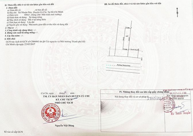 Hình ảnh Đất mặt tiền đường Nhuận Đức - 433m2 - 12x37 - 1100m2 thổ cư - Củ Chi