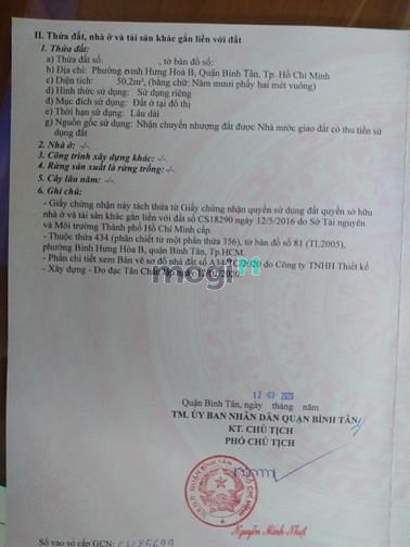 Hình ảnh Bán nhà (5.6tỷ) hẻm 8m- Bình Thành-Bình Hưng Hoà B- Q.Bình Tân