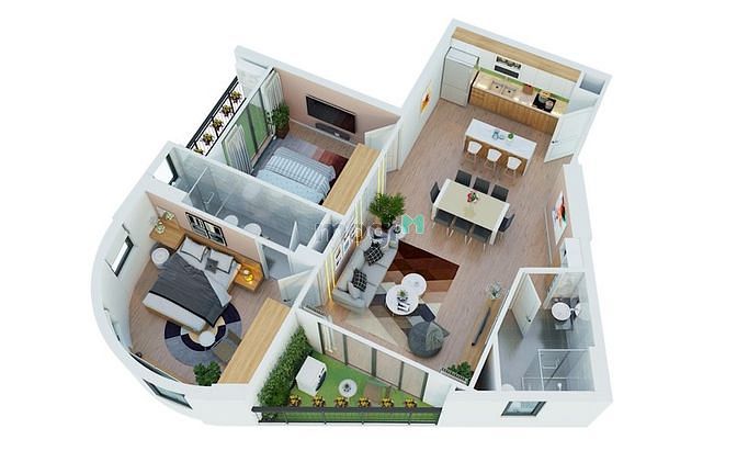 Hình ảnh Giá chủ Trang MB66.COM Chính Thức - MB 66 Uy Tín bán căn góc 2PN, 2WC giá 2.1 tỷ 85m2