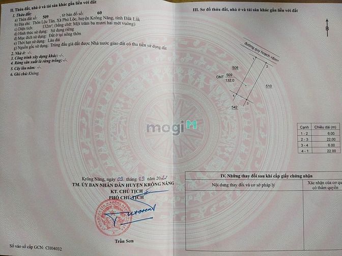 Hình ảnh Bán đất sát chợ Phú Lộc - Krong Năng - Đắk Lắk, Sổ sẵn công chứng ngay