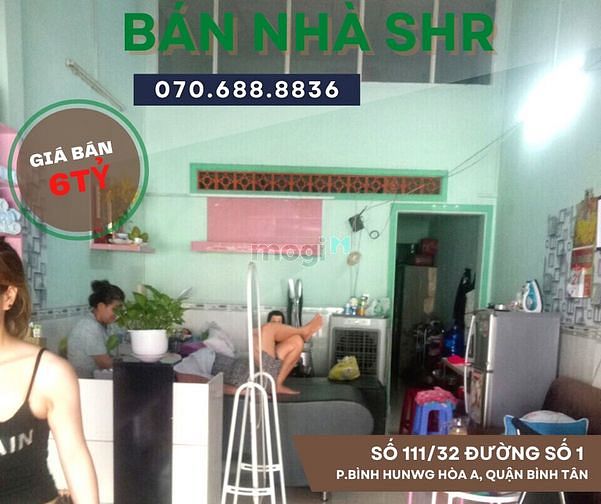 Hình ảnh Bán nhà (4m x 17m) Gác Lửng, SHR, đường số 1, cách chợ Bình Long 300m