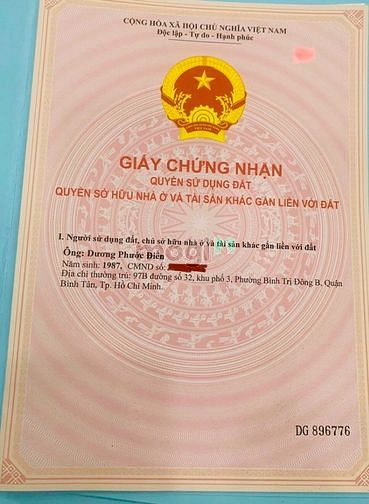 Hình ảnh Bán Lô Đất 55m tọa lạc trên Đại Lộ Võ Văn Kiệt.Gần Chợ Hồ Ngọc Lãm,SHR