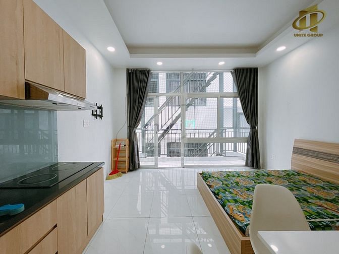 Hình ảnh Studio_26m2, ban công_máy giặt_đủ nội thất ở kdc bông sao_Quận 8