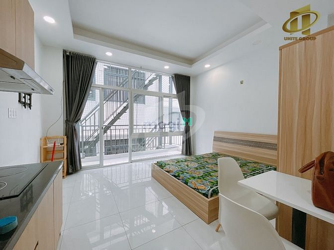 Hình ảnh Studio_26m2, ban công_máy giặt_đủ nội thất ở kdc bông sao_Quận 8