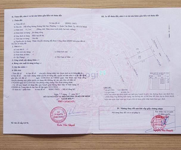 Hình ảnh Bán Lô Đất 2 Mặt Tiền Hẻm 8m- HOÀNG BẬT ĐẠT- Q.Tân Bình- 4mx13m- 1 Sẹc