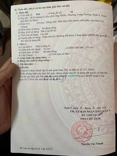 Hình ảnh Bán đất hẻm xe hơi đường số 6 .P long trường .Q9