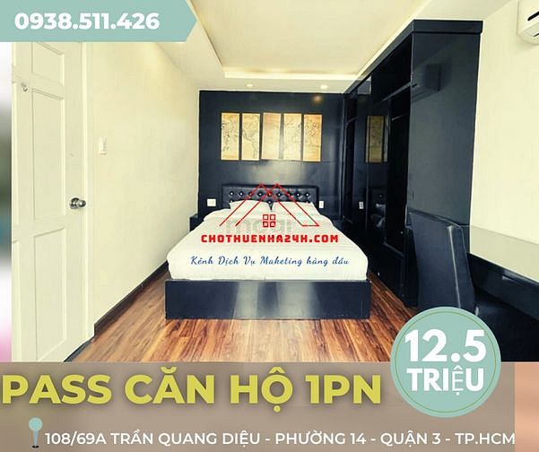 Hình ảnh Pass Mb6623 nạp rút nhanh chóng 1PN riêng biệt 55m2, Full NT 108/69A Trần Quang Diệu, Q.3
