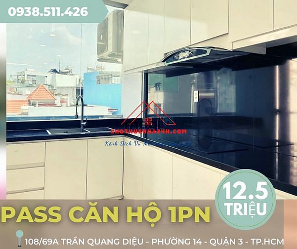 Hình ảnh Pass Mb6623 nạp rút nhanh chóng 1PN riêng biệt 55m2, Full NT 108/69A Trần Quang Diệu, Q.3