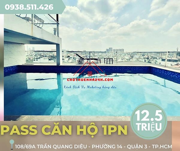 Hình ảnh Pass Mb6623 nạp rút nhanh chóng 1PN riêng biệt 55m2, Full NT 108/69A Trần Quang Diệu, Q.3