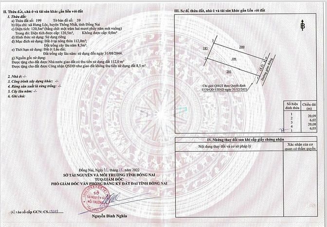 Hình ảnh Đất thổ cư thống nhất dầu giây 5x20m full thổ cư 8tr/m2