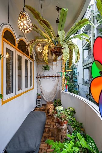 Hình ảnh 🔥Mb6623 nạp rút nhanh chóng gác Lửng, decor xinh xắn_ban công view thoáng nhiều cây