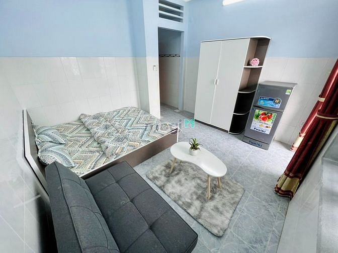 Hình ảnh cho thuê CHDV full nội thất = balcony + bếp tách biệt ph ngủ, thoáng