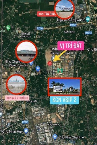 Hình ảnh Đất KDC liền kề KCN Vsip 2 Bến Cát Bình Dương