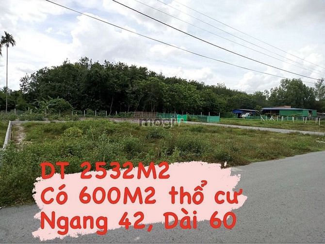 Hình ảnh Bán đất hai mặt tiền đường 2532m2 (600m2 thổ cư), bán đất Củ Chi