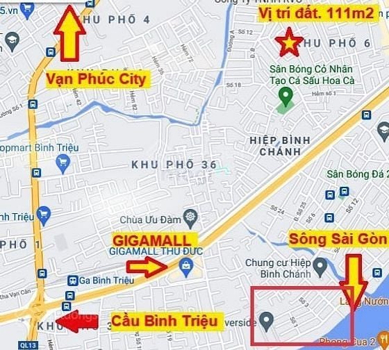 Hình ảnh bán gấp 10 lô đất Hiệp Bình Chánh, Thủ Đức: Liền Kề Gigamal thủ đức