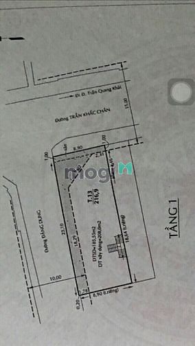 Hình ảnh Góc 2 MT đường Trần Khắc Chân. 9mx23m. 130tr/tháng