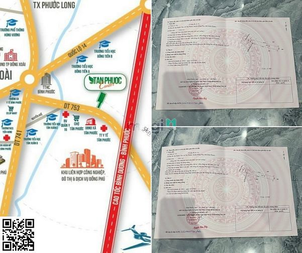 Hình ảnh Gần chợ Tân Phước, Đồng Phú. Em có 1 cặp 10x45 đường 19m, giá Trang MB66.COM Chính Thức - MB 66 Uy Tín